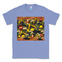 Colony Blue excavator camouflage Classic Tee - Artiststas