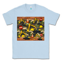 Dusty Blue excavator camouflage Classic Tee - Artiststas