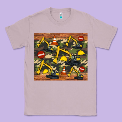 Excavator Camouflage Classic Tee Designed By Artiststas