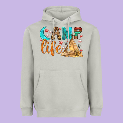 Camp Life Heavyweight Hoodie Designed By Bundleandbundleshop