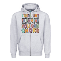 Heather Grey i will not water myself down to be more digestible Zipper Hoodie - MaliasSmallBusiness