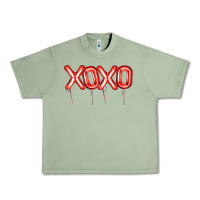 Oil Green Valentine's Day Xoxo Balloon Urban Heavy Tee - Artiststas