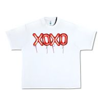 White Valentine's Day Xoxo Balloon Urban Heavy Tee - Artiststas