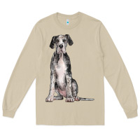 Mushroom Great Dane Dog Long Sleeve Tee - LillyAllenDesigns
