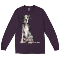 Plum Great Dane Dog Long Sleeve Tee - LillyAllenDesigns