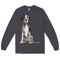 Smoke Great Dane Dog Long Sleeve Tee - LillyAllenDesigns