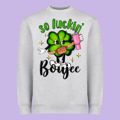 So Luckin Boujee Heavyweight Sweatshirt Designed By Artiststas