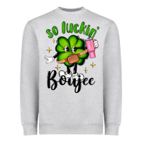Heather Grey so luckin boujee Heavyweight Sweatshirt - Artiststas