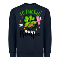 Navy so luckin boujee Heavyweight Sweatshirt - Artiststas