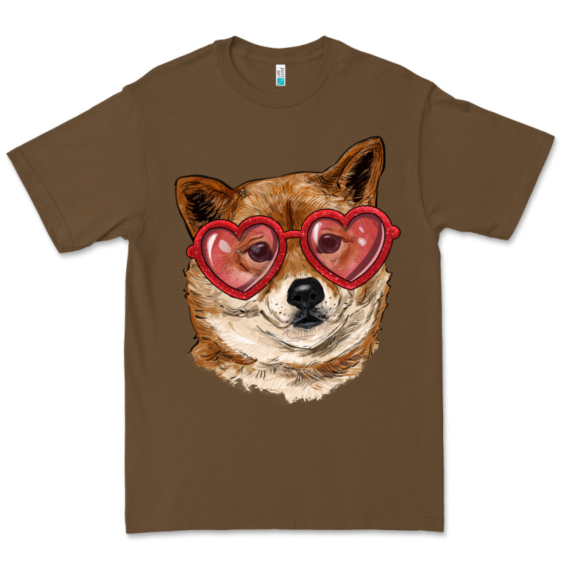 Shiba Inu With Love Glasses Premium Tee by RanaPortraitStore | Teevron