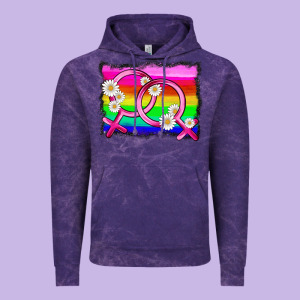 Lgbtq Gender Lesbian Symbol Vintage Hoodie Designed By Hra Design Shop