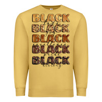 Antique Gold typography variations in animal and glitter textur Premium Sweatshirt - LillyAllenDesigns