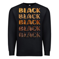Black typography variations in animal and glitter textur Premium Sweatshirt - LillyAllenDesigns