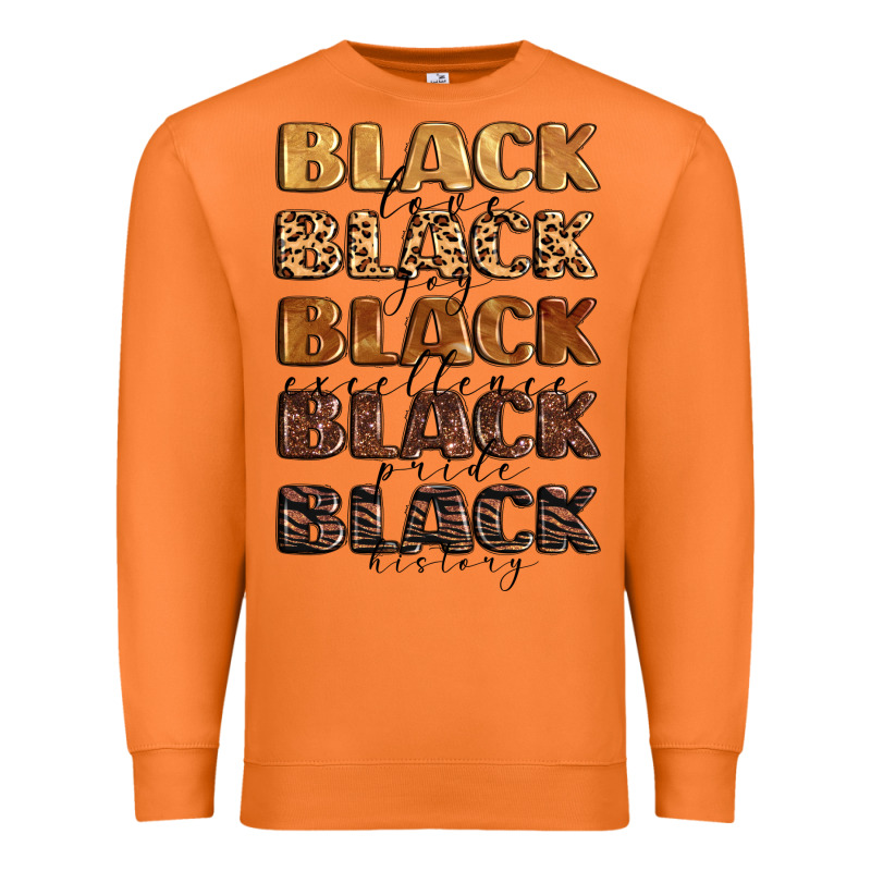 Typography Variations In Animal And Glitter Textur Premium Sweatshirt by LillyAllenDesigns | Teevron