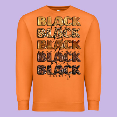 Typography Variations In Animal And Glitter Textur Premium Sweatshirt Designed By Lillyallendesigns