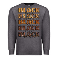 Charcoal Heather typography variations in animal and glitter textur Premium Sweatshirt - LillyAllenDesigns