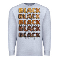 Heather Grey typography variations in animal and glitter textur Premium Sweatshirt - LillyAllenDesigns