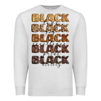 Oatmeal Heather typography variations in animal and glitter textur Premium Sweatshirt - LillyAllenDesigns