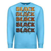 Ocean Blue typography variations in animal and glitter textur Premium Sweatshirt - LillyAllenDesigns