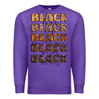Purple typography variations in animal and glitter textur Premium Sweatshirt - LillyAllenDesigns