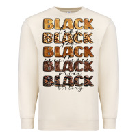 Sandshell typography variations in animal and glitter textur Premium Sweatshirt - LillyAllenDesigns