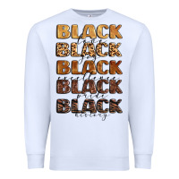 White typography variations in animal and glitter textur Premium Sweatshirt - LillyAllenDesigns