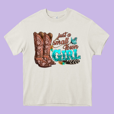 Justas Malltown Girlie Heavy Core Tee Designed By Texasbilliewilder