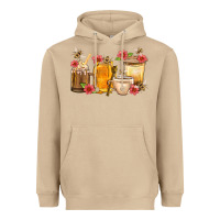 Mushroom Honey And Bee With Flower Coffee Cup Heavyweight Hoodie - BundleAndBundleShop