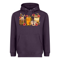 Honey And Bee With Flower Coffee Cup Heavyweight Hoodie | Teevron