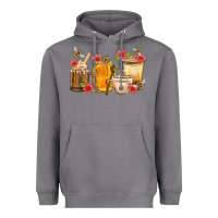 Storm Honey And Bee With Flower Coffee Cup Heavyweight Hoodie - BundleAndBundleShop