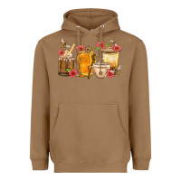 Toasted Coconut Honey And Bee With Flower Coffee Cup Heavyweight Hoodie - BundleAndBundleShop