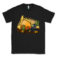 Black excavator cactus sunflower sunset Classic Tee - Artiststas