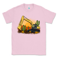 Bubblegum Pink excavator cactus sunflower sunset Classic Tee - Artiststas