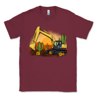 Burgundy excavator cactus sunflower sunset Classic Tee - Artiststas