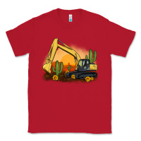 Red excavator cactus sunflower sunset Classic Tee - Artiststas