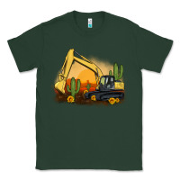 Sports Green excavator cactus sunflower sunset Classic Tee - Artiststas