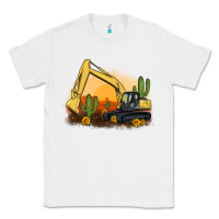 White excavator cactus sunflower sunset Classic Tee - Artiststas