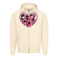 Sandshell dinosaur valentine heart Zipper Hoodie - MaliasSmallBusiness