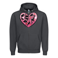 Smoke dinosaur valentine heart Zipper Hoodie - MaliasSmallBusiness
