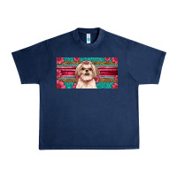 Navy Western Shih Tzu License Plate Design Urban Heavy Tee - JahusDesignShop
