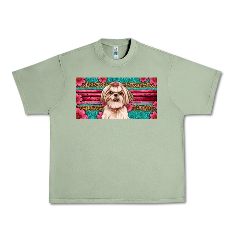 Western Shih Tzu License Plate Design Urban Heavy Tee by JahusDesignShop | Teevron