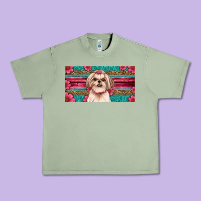 Western Shih Tzu License Plate Design Urban Heavy Tee Designed By Jahusdesignshop