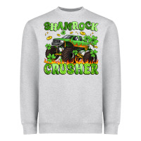 Heather Grey shamrock crusher Heavyweight Sweatshirt - Artiststas
