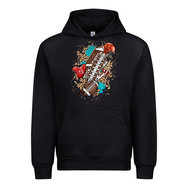 Football Lightning Bolt Leopard Urban Hoodie by HowdyJamesFarm | Teevron
