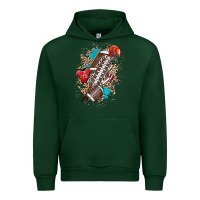 Forest Green Football lightning bolt leopard Urban Hoodie - HowdyJamesFarm