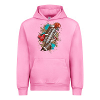Fuchsia Pink Football lightning bolt leopard Urban Hoodie - HowdyJamesFarm