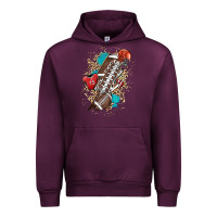 Mauve Wine Football lightning bolt leopard Urban Hoodie - HowdyJamesFarm