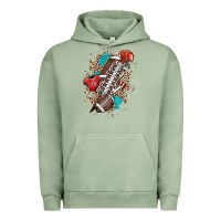 Pigment Oil Green Football lightning bolt leopard Urban Hoodie - HowdyJamesFarm