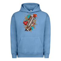 Pigment Pebble Blue Football lightning bolt leopard Urban Hoodie - HowdyJamesFarm