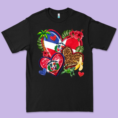 Premium Tee dominican republic  hearts